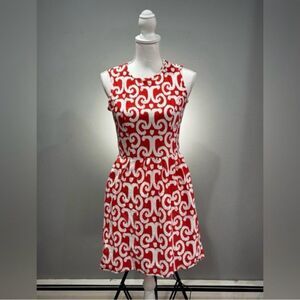 CLEARANCE! Copper Jude Connally Ikat Print Fit & Flare Dress Size S EUC